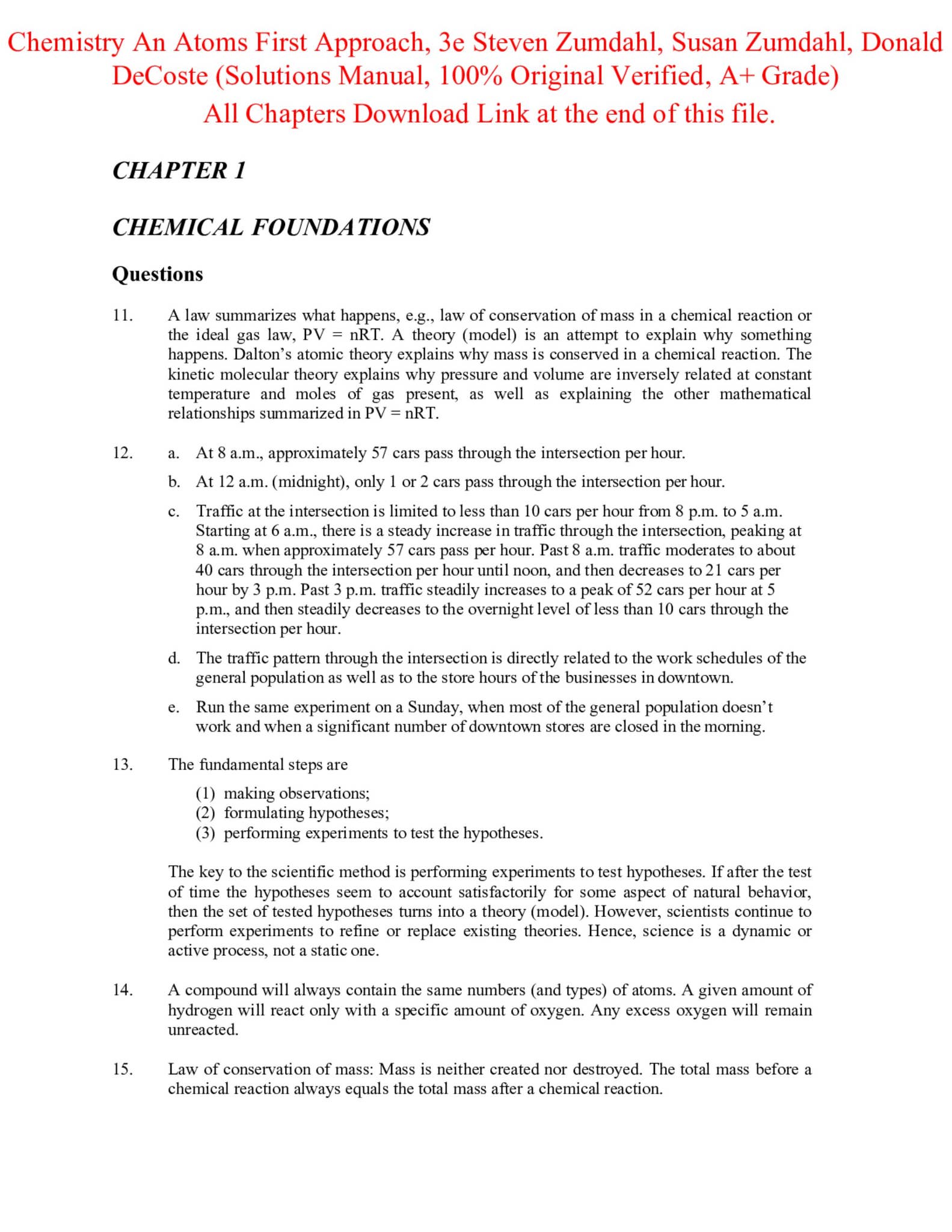 Solutions Manual for Chemistry An Atoms First Approach 3rd Edition By ...