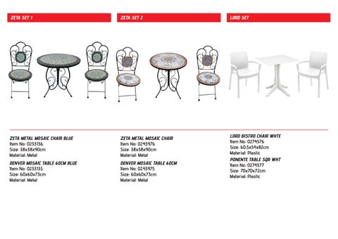 SUPERHOME CENTER BISTRO × 露台家具 SET 目录 2025 第 2 页