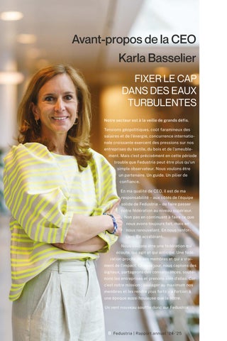 Rapport annuel Fedustria 2024-2025 第 10 页
