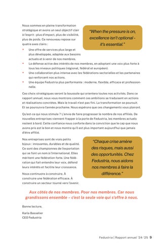 Rapport annuel Fedustria 2024-2025 第 11 页