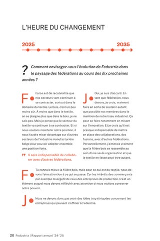 Rapport annuel Fedustria 2024-2025 第 22 页
