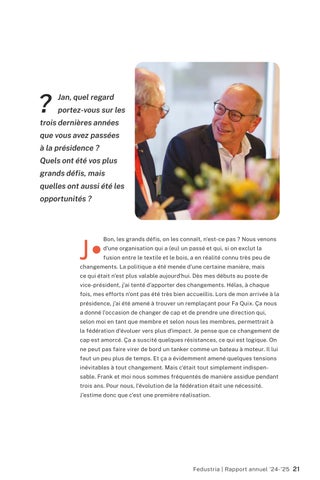 Rapport annuel Fedustria 2024-2025 第 23 页