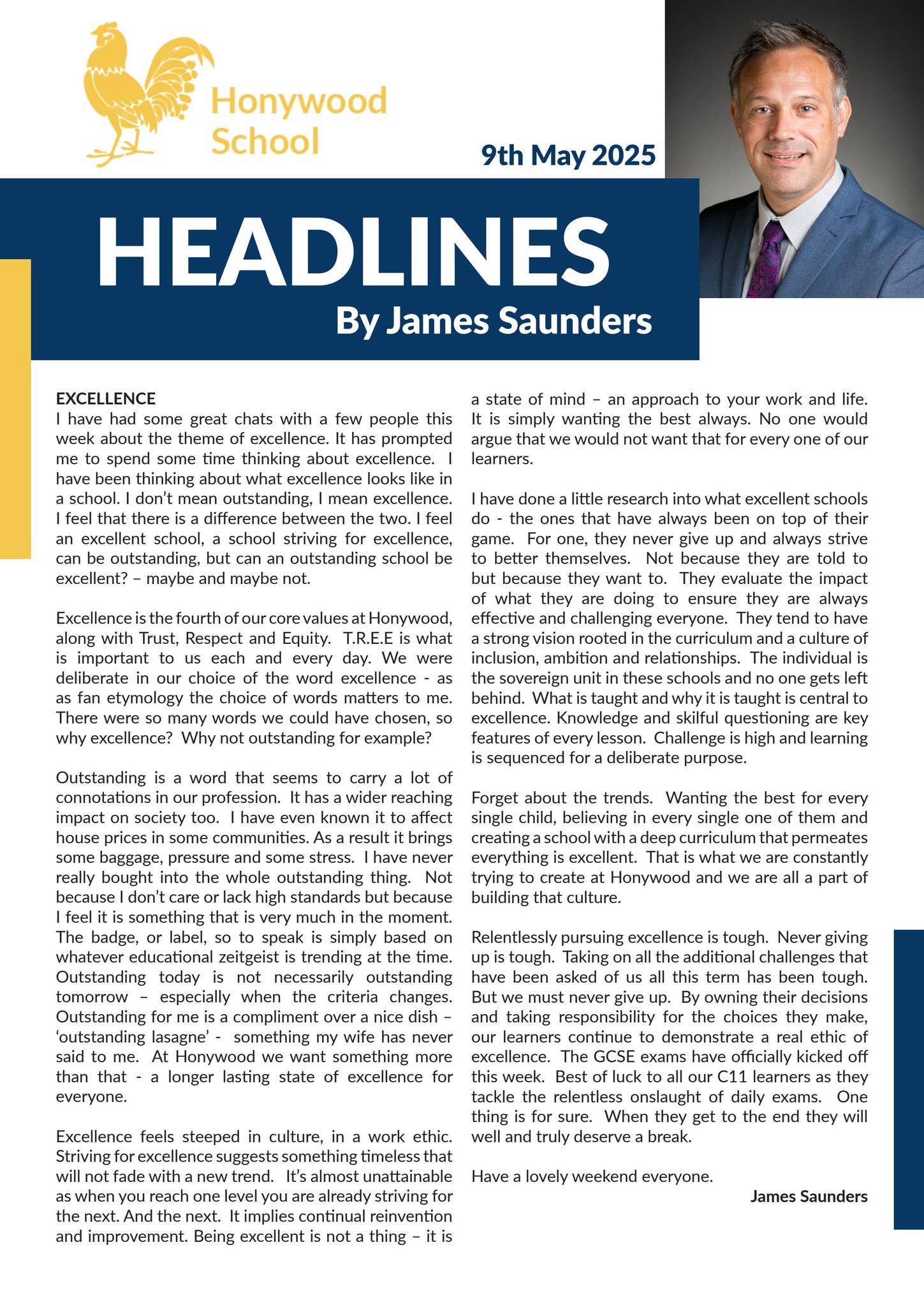 Headlines - 9May25 by Honywood School - Issuu