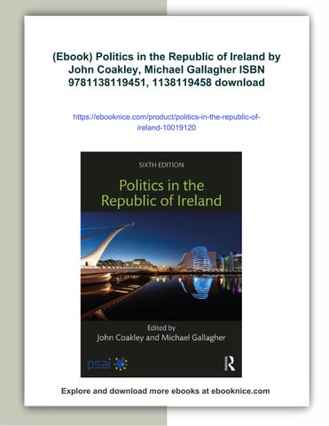 john coakley, michael gallagher isbn 9781138119451, 1 灯饰目录 · (ebook) politics in the republic of ireland by 第 1 页