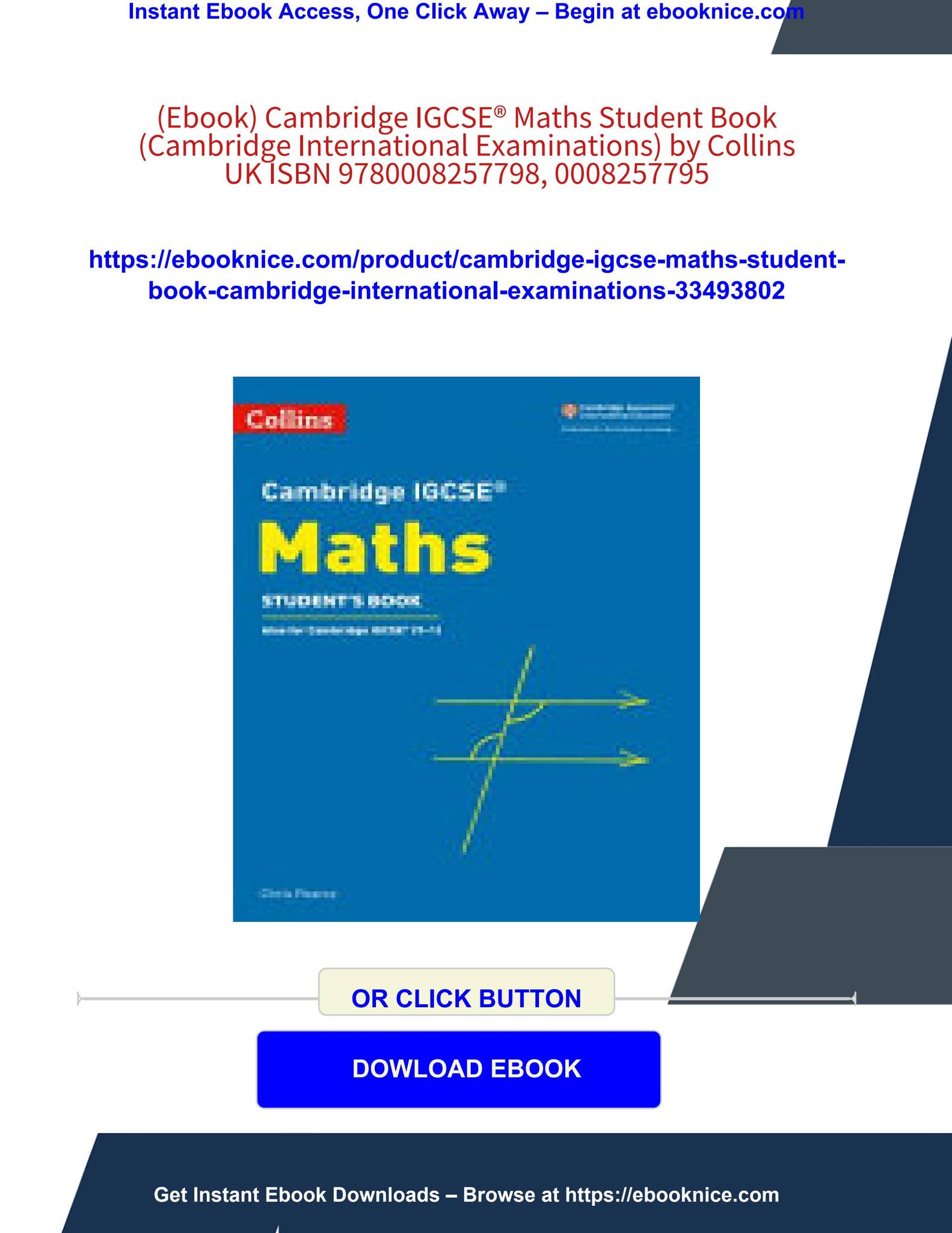 (ebook) cambridge igcse® maths student book (cambridge international ...