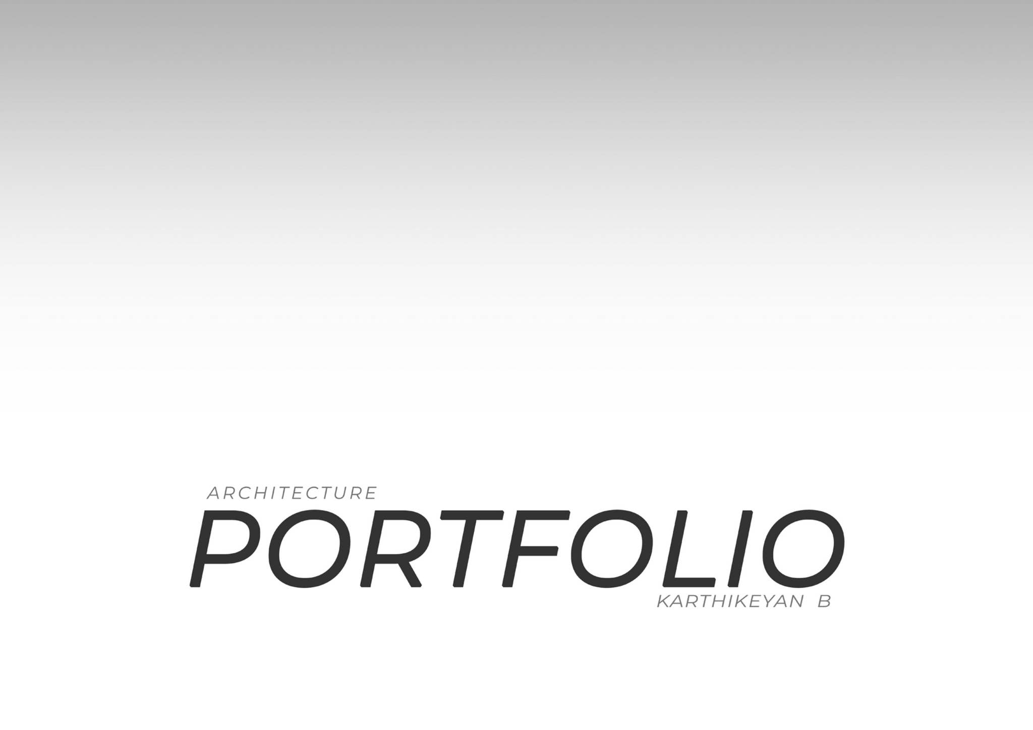 Architecture Portfolio - Karthikeyan B by Karthikeyan B - Issuu