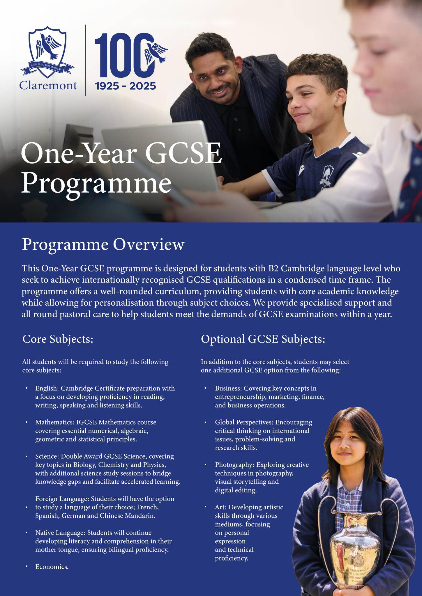 One-Year GCSE Programme by Claremont School - Issuu