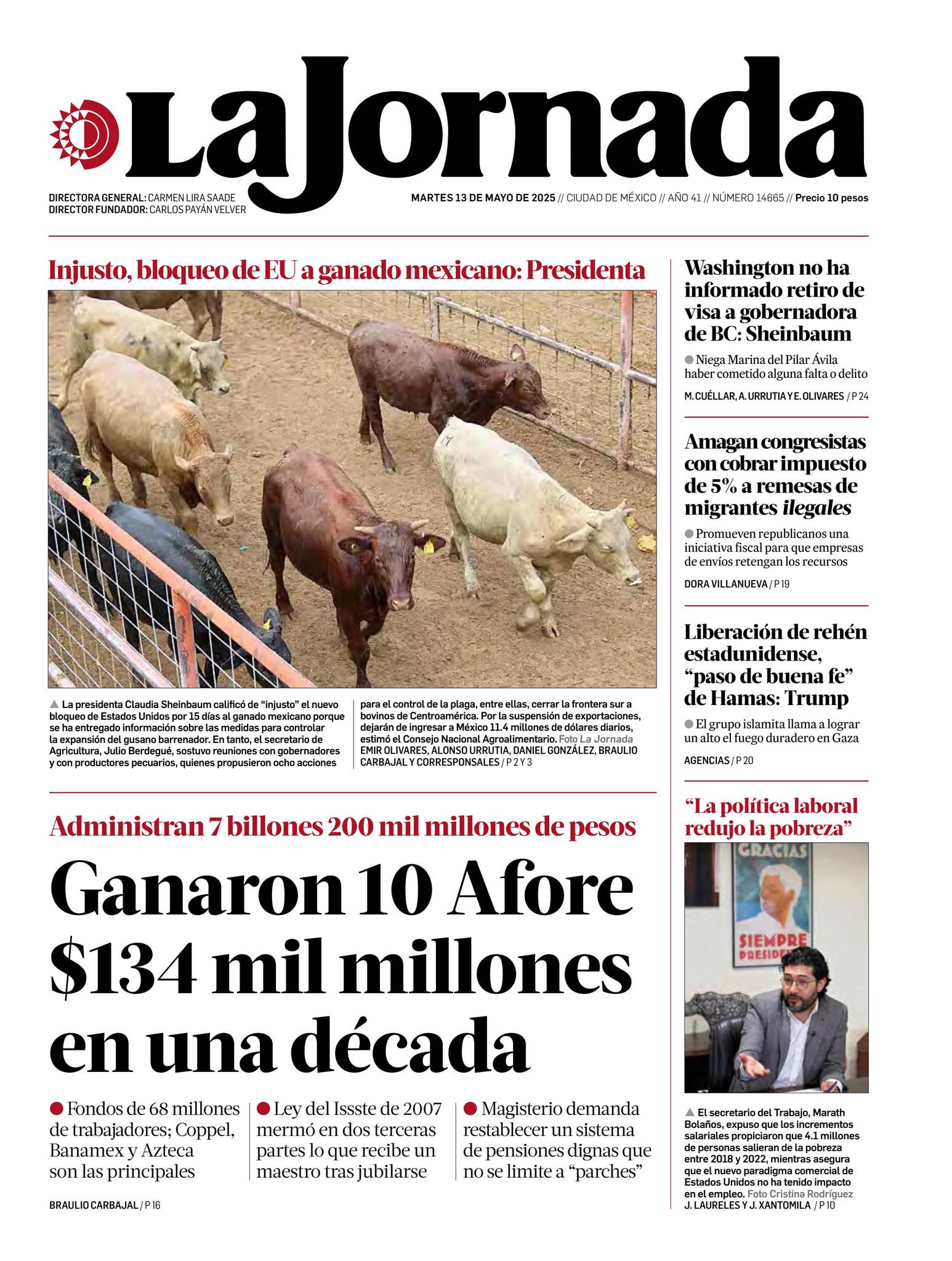 La Jornada, 13/05/2025 by La Jornada - Issuu, image size:1546x2048