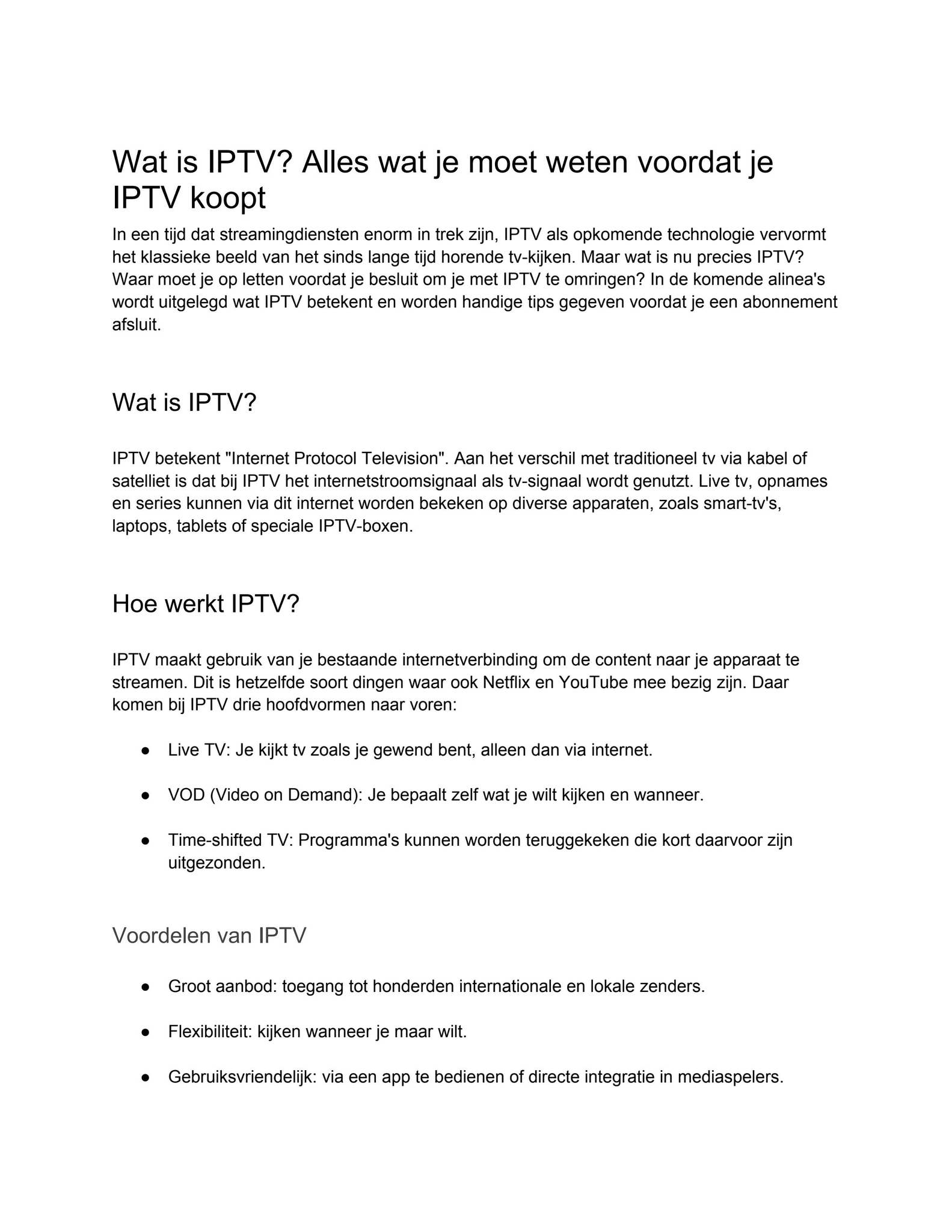 Wat is IPTV Alles wat je moet weten voordat je IPTV koopt by ...