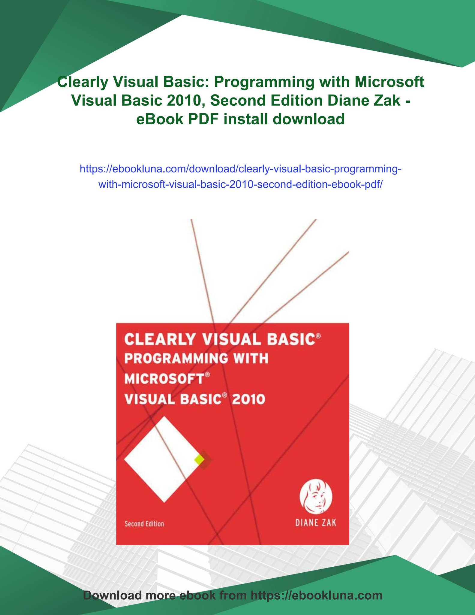 Clearly visual basic: programming with microsoft visual basic 2010 ...