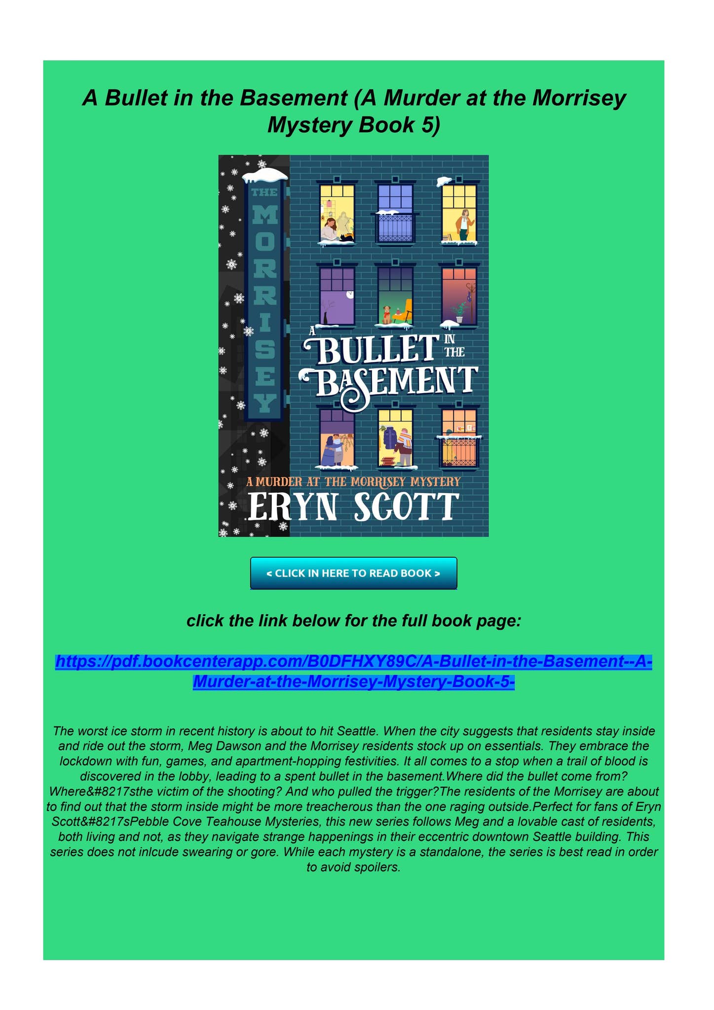 Read PDF A Bullet in the Basement (A Murder at