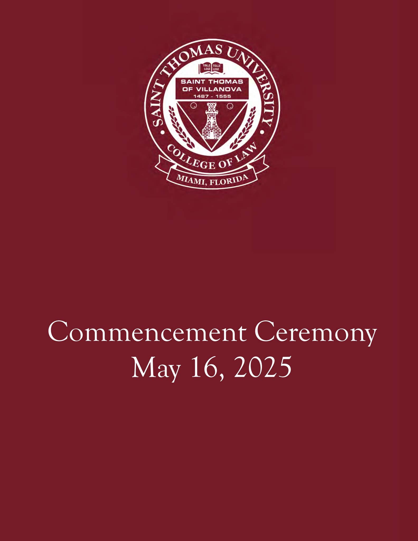 Stu Programs 2025 STU College of Law Commencement Program_ by stthomasuniversity - Issuu