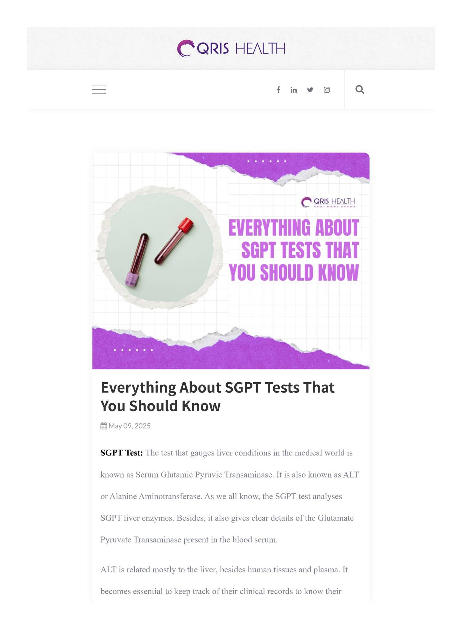 Decoding SGPT Tests for Proactive Health by Qris Health - Issuu