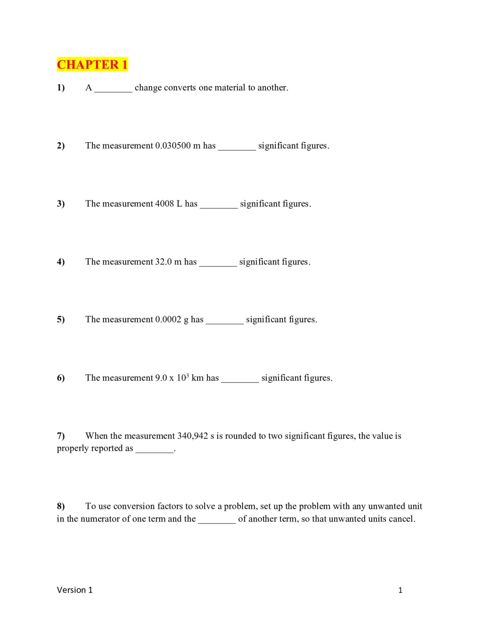 Test Bank for General, Organic, & Biological Chemistry, 5th Edition by ...