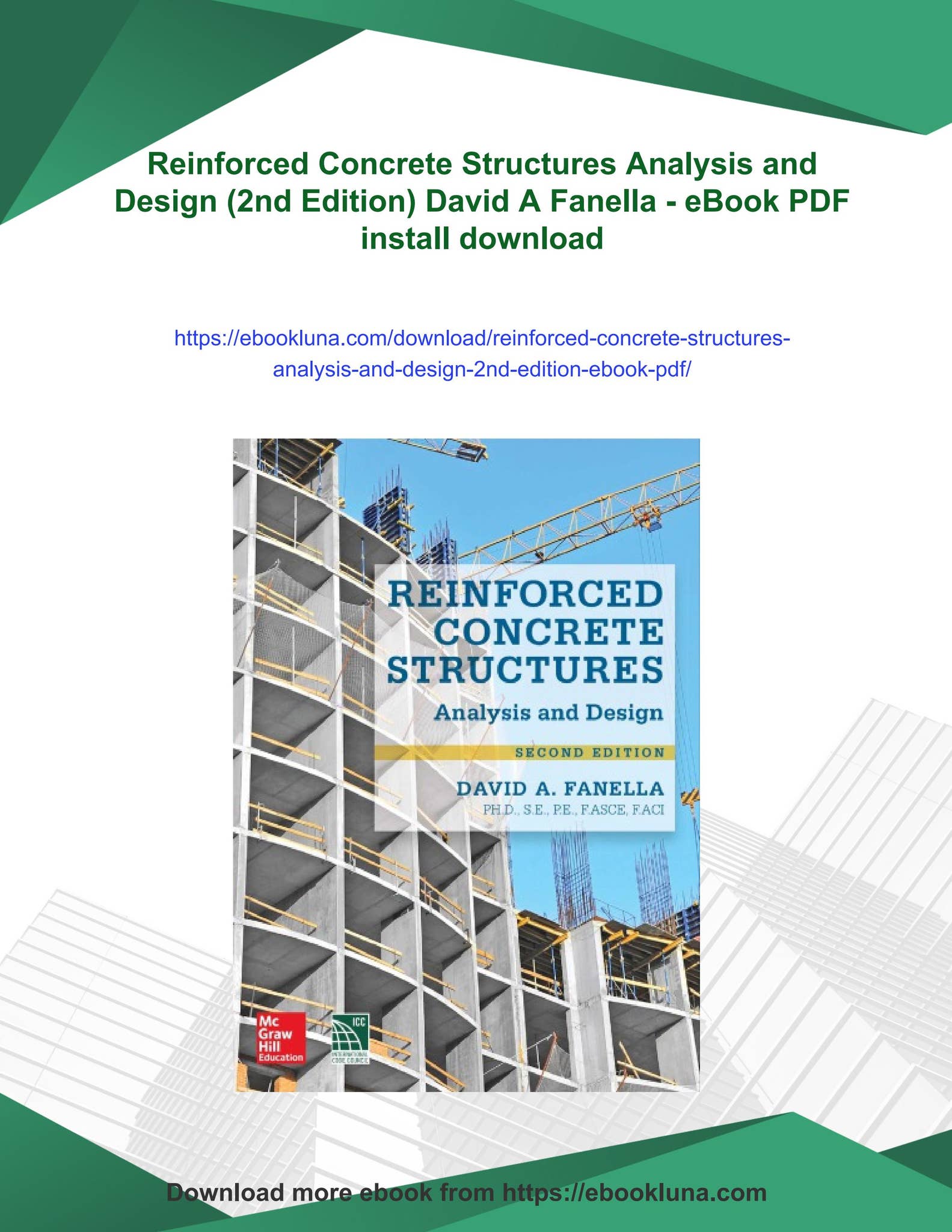 Reinforced concrete structures analysis and design (2nd edition) david ...
