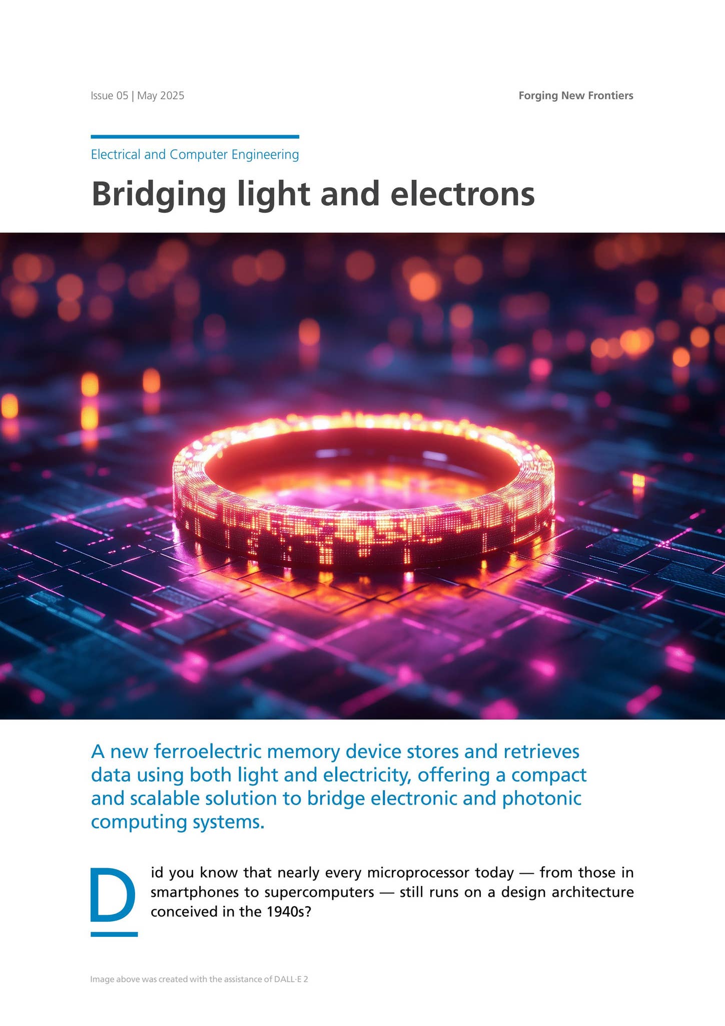 Issue 05 - Bridging light and electrons by NUS-CDE - Issuu
