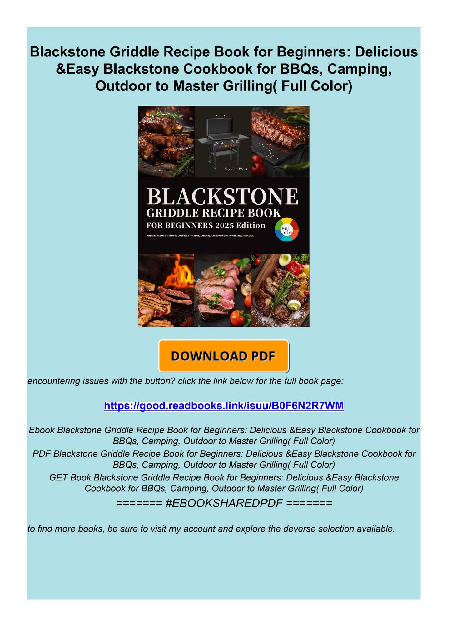 BlackstoneGriddleRecipeBookforBeginnersDeliciousEasyBlackstone