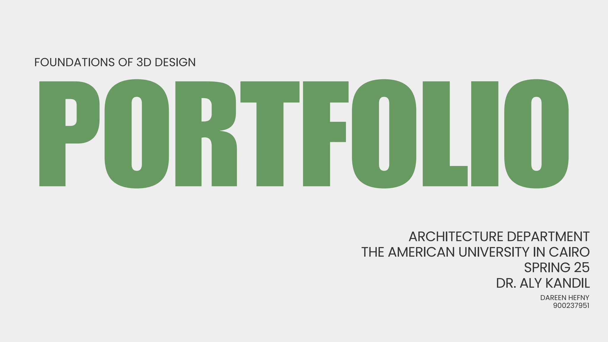 DAREEN PORTFOLIO 3D final by dareenauc - Issuu