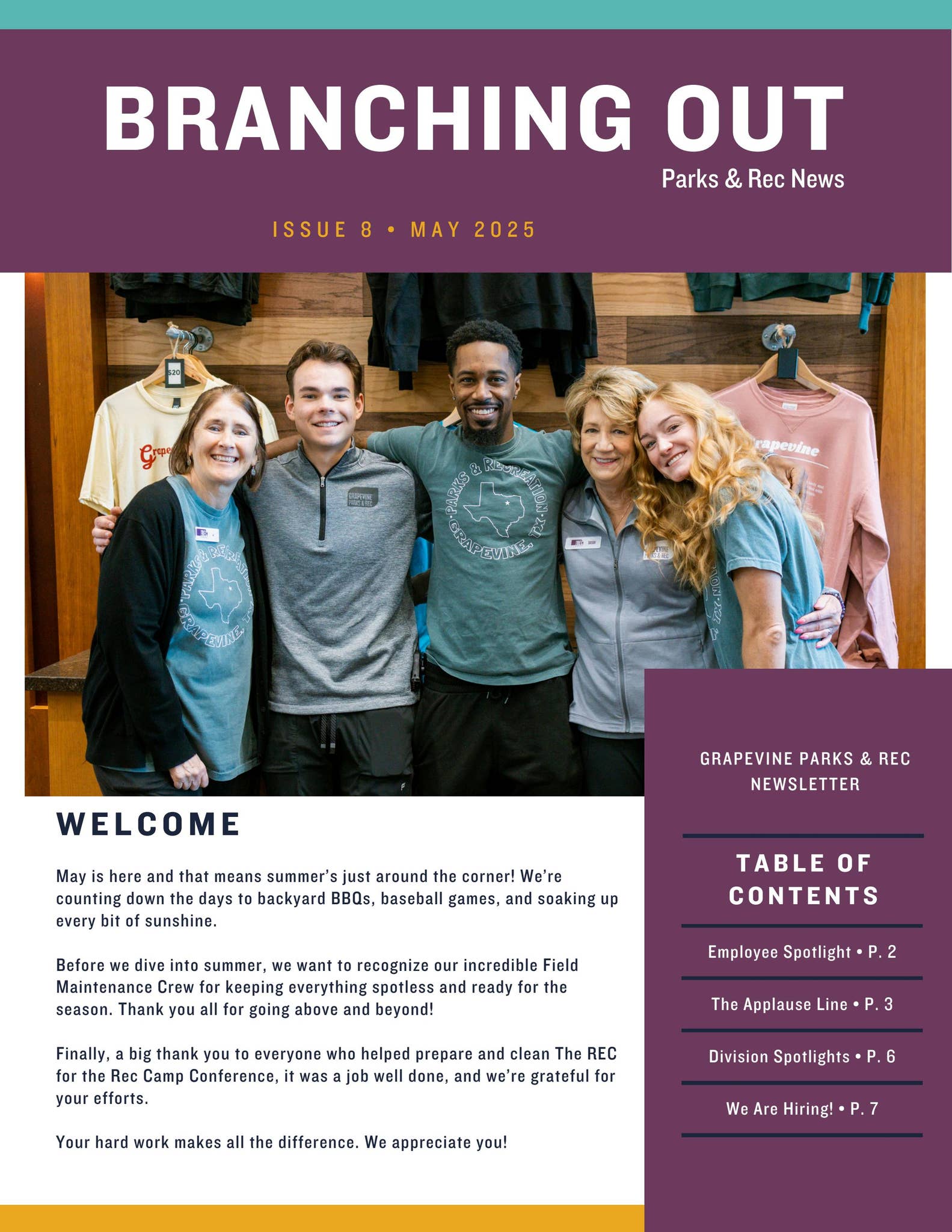Parks & Rec News Issue 8 by Go Grapevine - Issuu