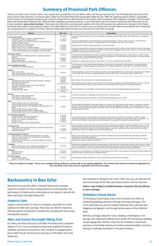 Bon Echo Provincial Park Info 指南 第 13 页
