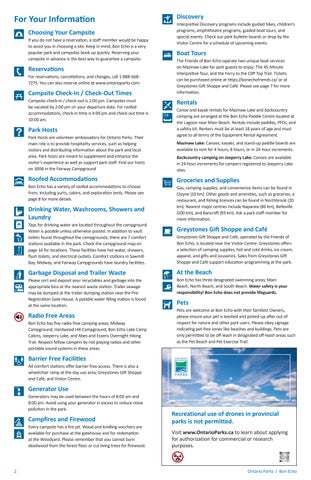 Bon Echo Provincial Park Info 指南 第 2 页
