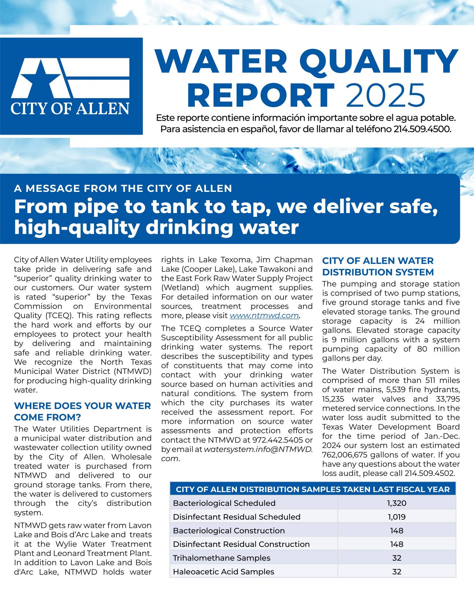 2025 City of Allen Water Quality Report by City of Allen - Issuu