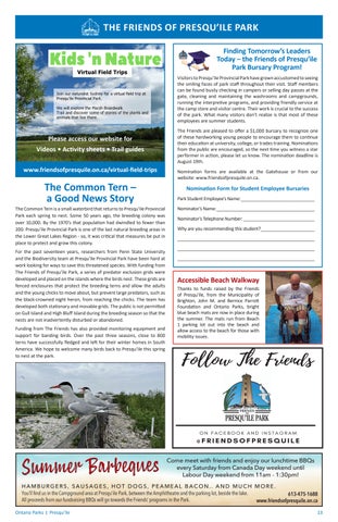 Presqu'ile Provincial Park Info 指南 第 13 页