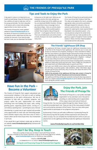 Presqu'ile Provincial Park Info 指南 第 14 页