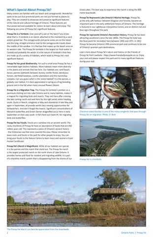 Presqu'ile Provincial Park Info 指南 第 2 页