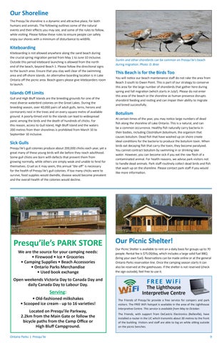 Presqu'ile Provincial Park Info 指南 第 9 页