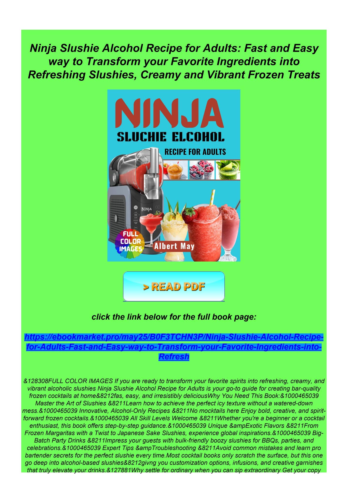 [PDF] READ Free Ninja Slushie Alcohol Recipe for Adults: Fast and Easy ...
