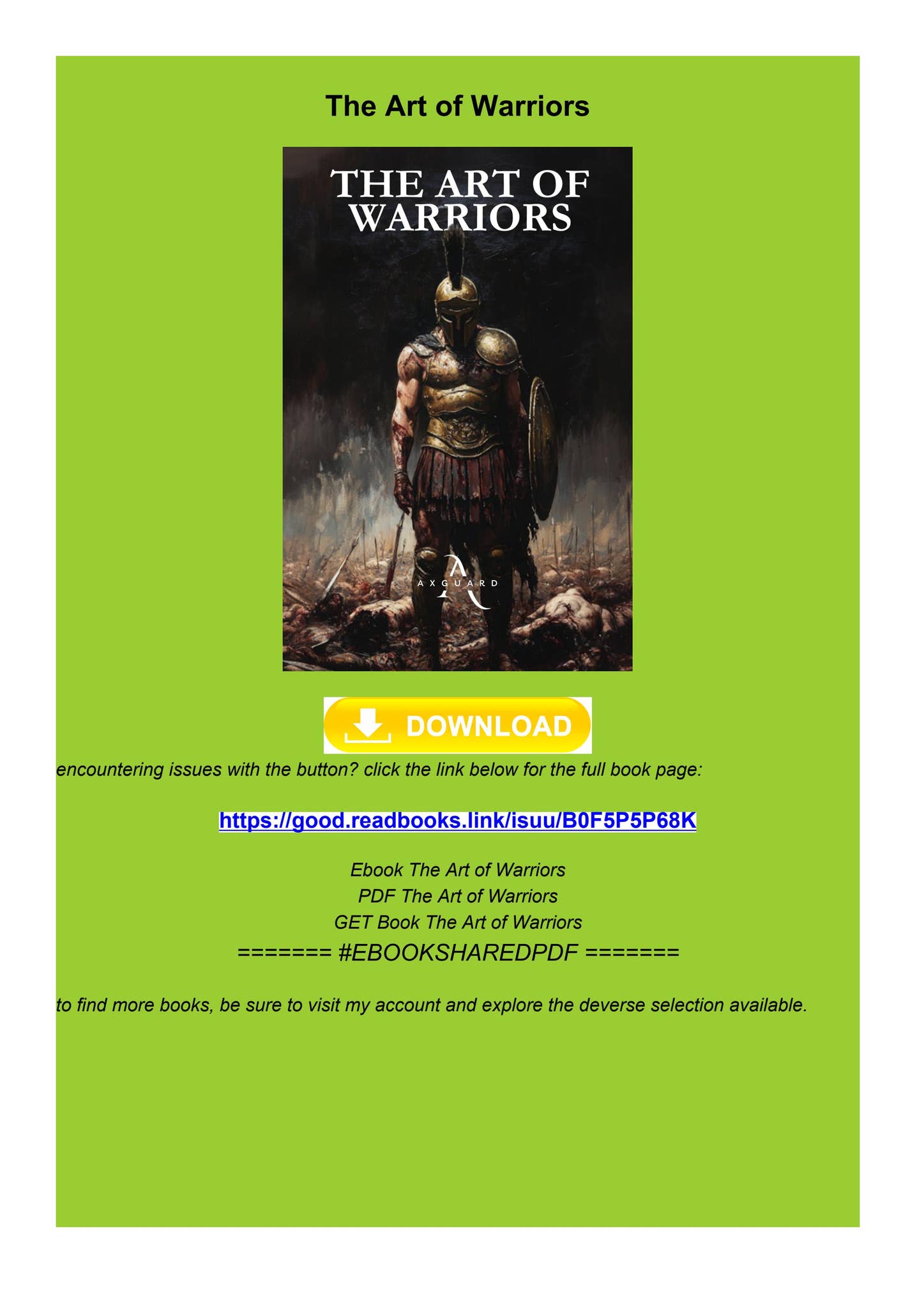DOWNLOAD PDF The Art of Warriors by lilysingleton - Issuu