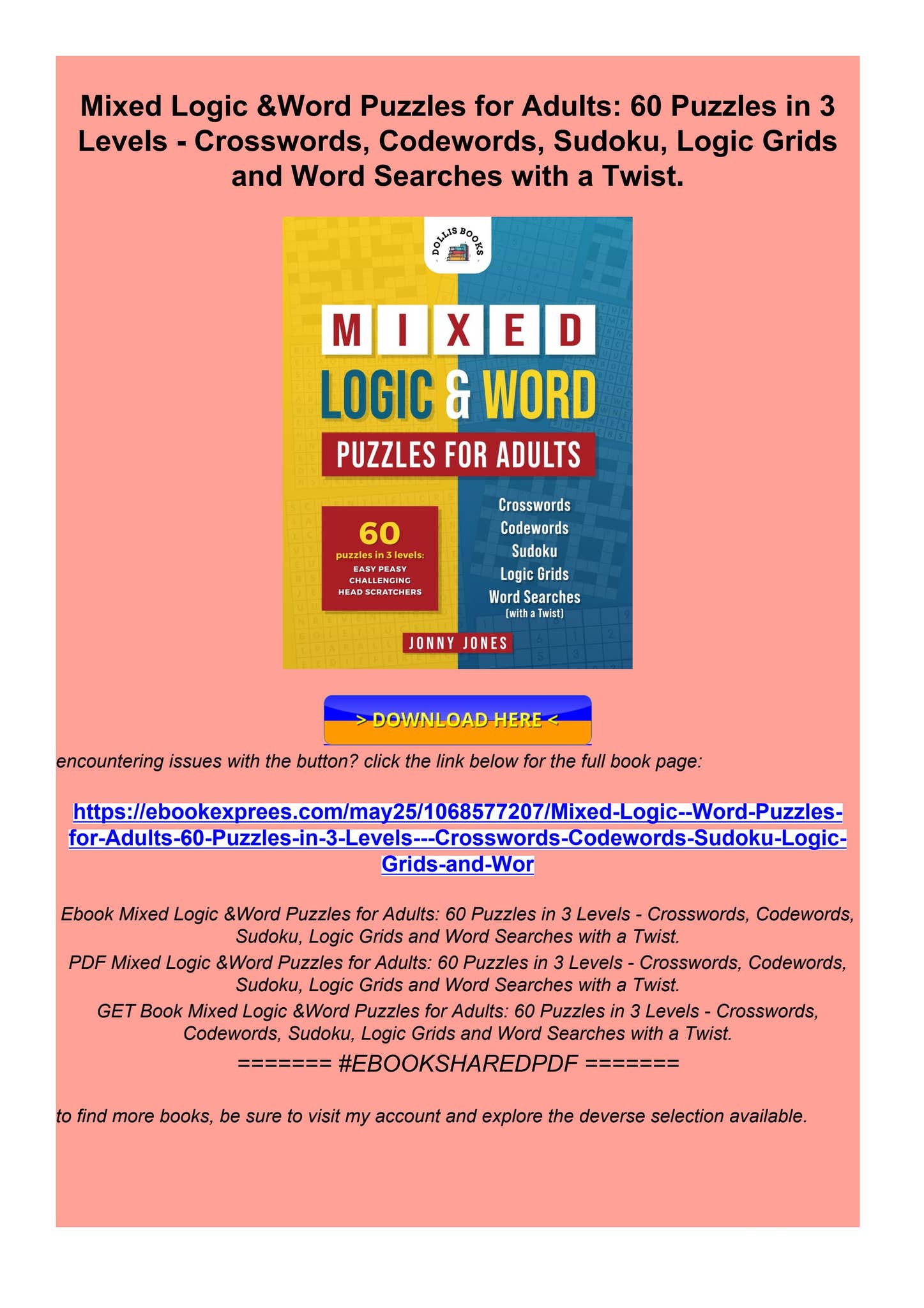 [PDF] Mixed Logic & Word Puzzles for Adults: 60 Puzzles in 3 Levels