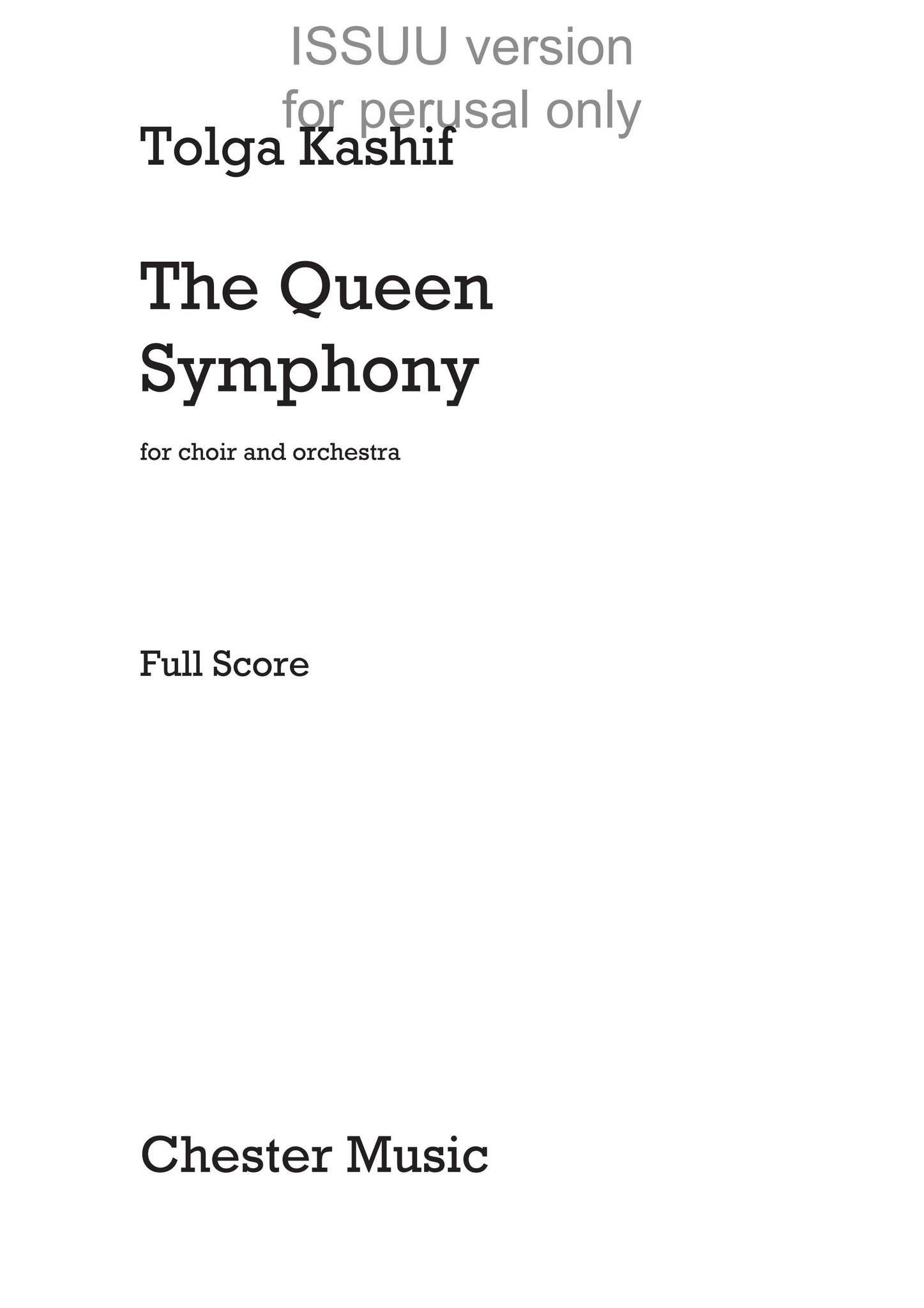 Kashif THE QUEEN SYMPHONY by ScoresOnDemand - Issuu