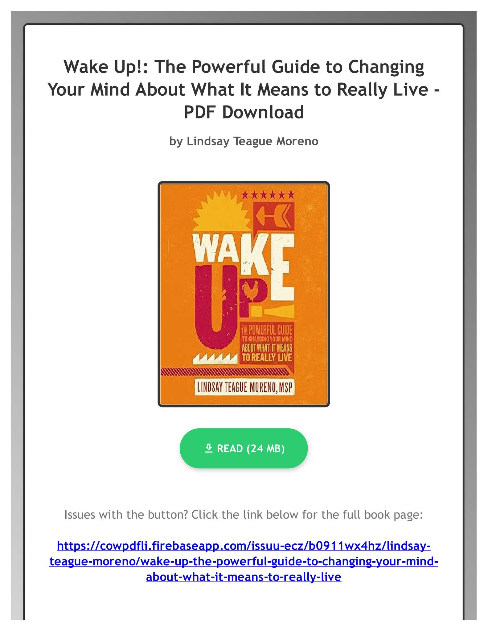 Ebook Wake Up!: The Powerful Guide to Changing Your Mind About What It ...