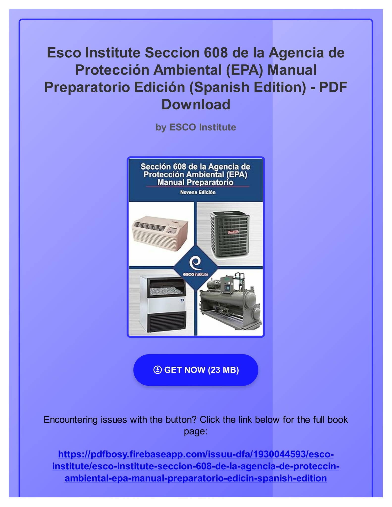 Ebook Esco Institute Seccion 608 de la Agencia de Protección Ambiental ...