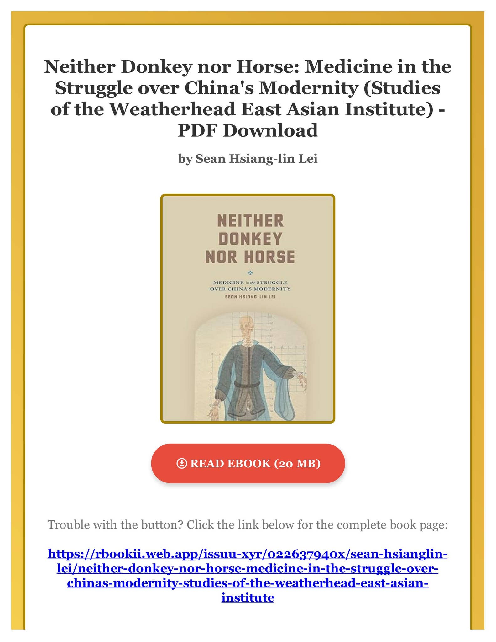 Ebook PDF Neither Donkey nor Horse Medicine in the Struggle