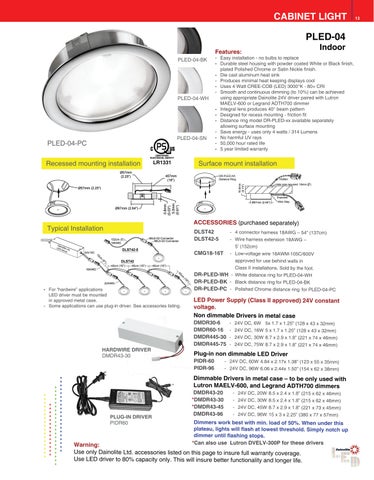 DAINOLITE 2017 LED 灯饰目录 第 15 页