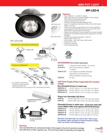 DAINOLITE 2017 LED 灯饰目录 第 17 页