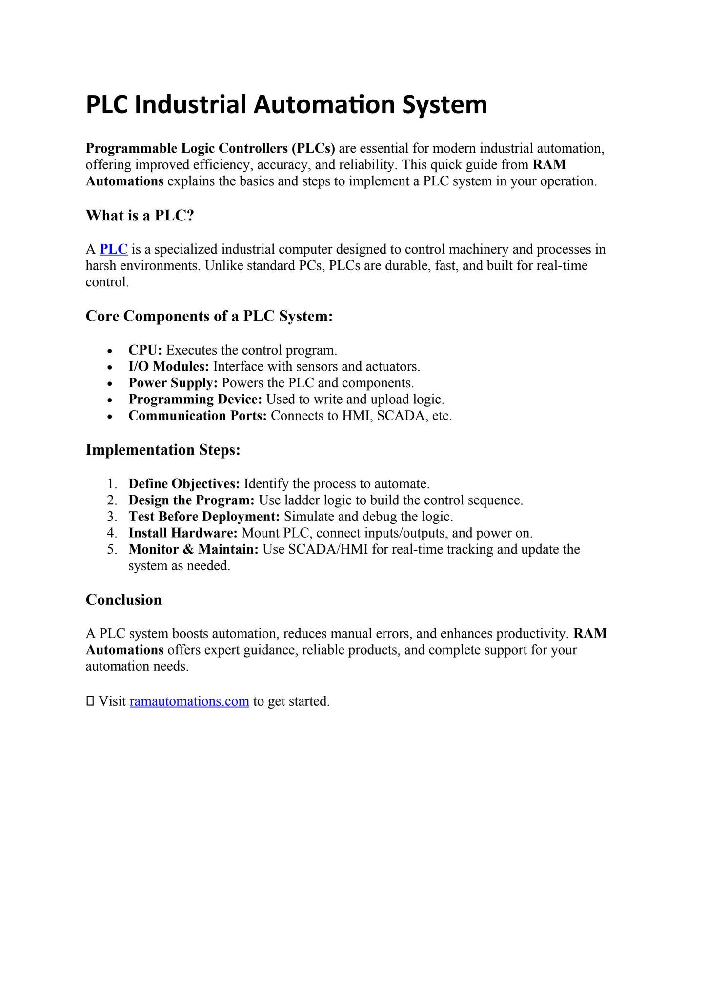 Sample Rams For Automation Ram Automations by ramautomationshop - Issuu