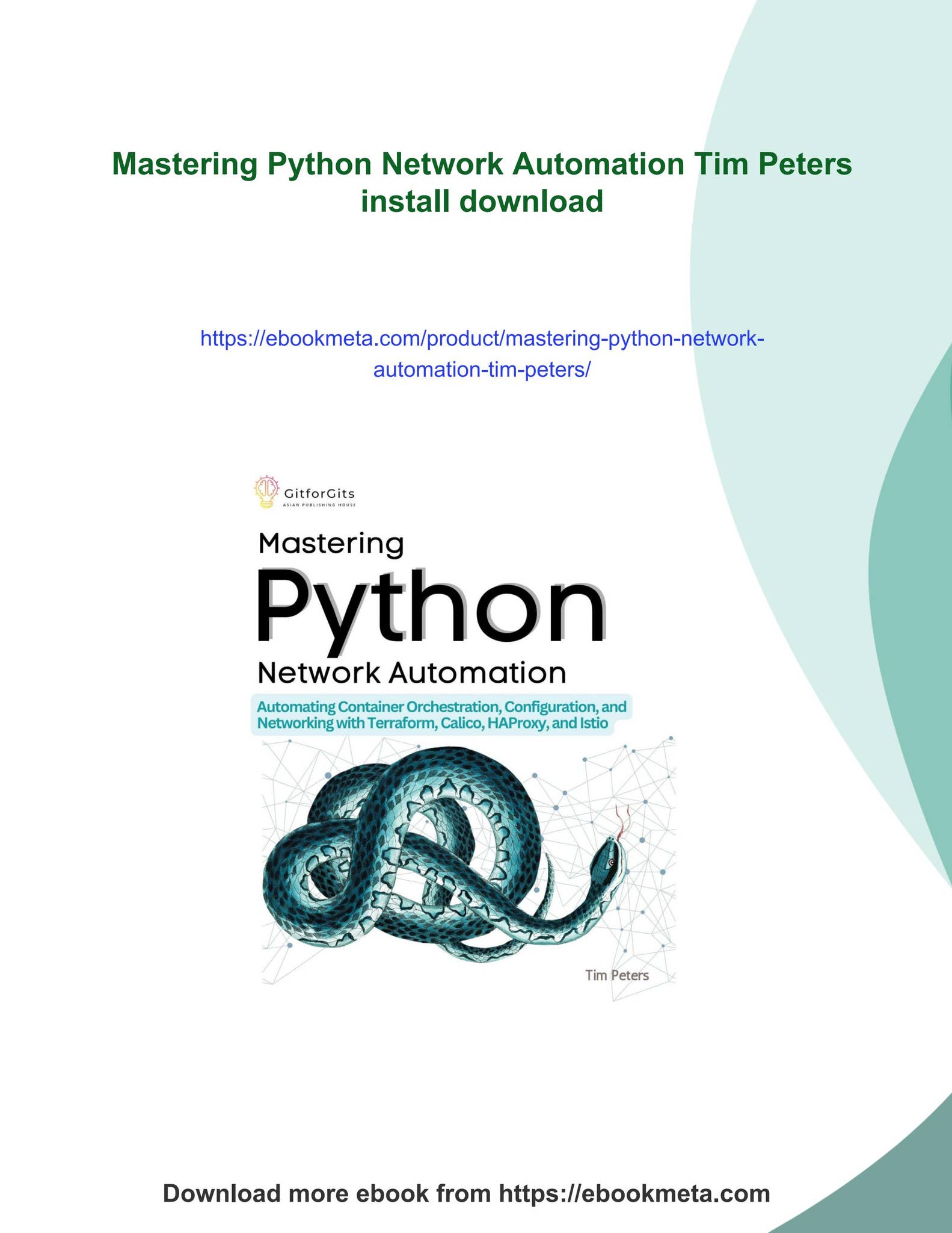 Mastering python network automation tim peters - Download the ebook ...
