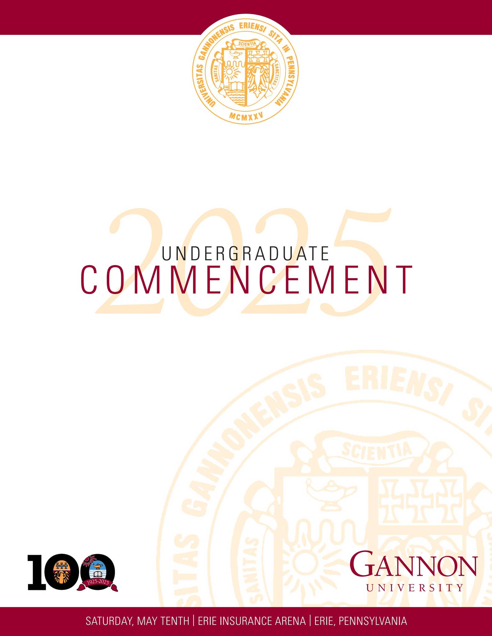 Class of 2025 Commencement Program Undergraduate by Gannon University