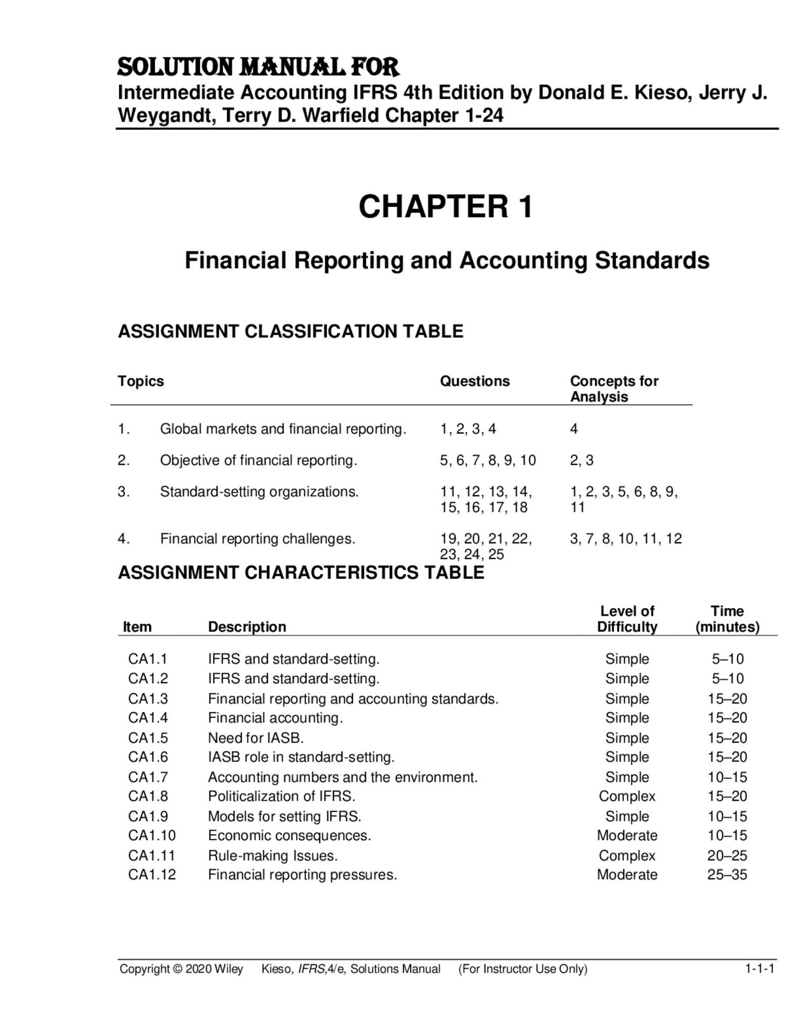 Intermediate Accounting IFRS 4th Edition by Donald Kieso, Jerry