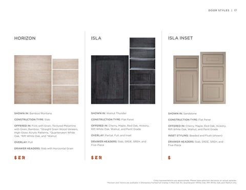 Styles, Woods × Finishes | All Product Lines | April 2025 更新版 第 17 页