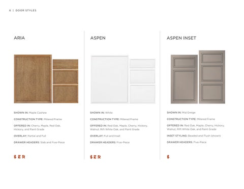 Styles, Woods × Finishes | All Product Lines | April 2025 更新版 第 6 页
