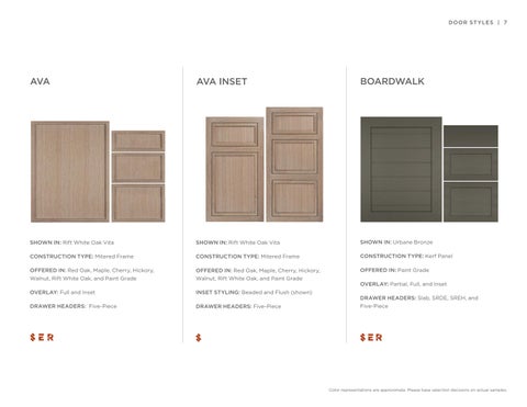 Styles, Woods × Finishes | All Product Lines | April 2025 更新版 第 7 页