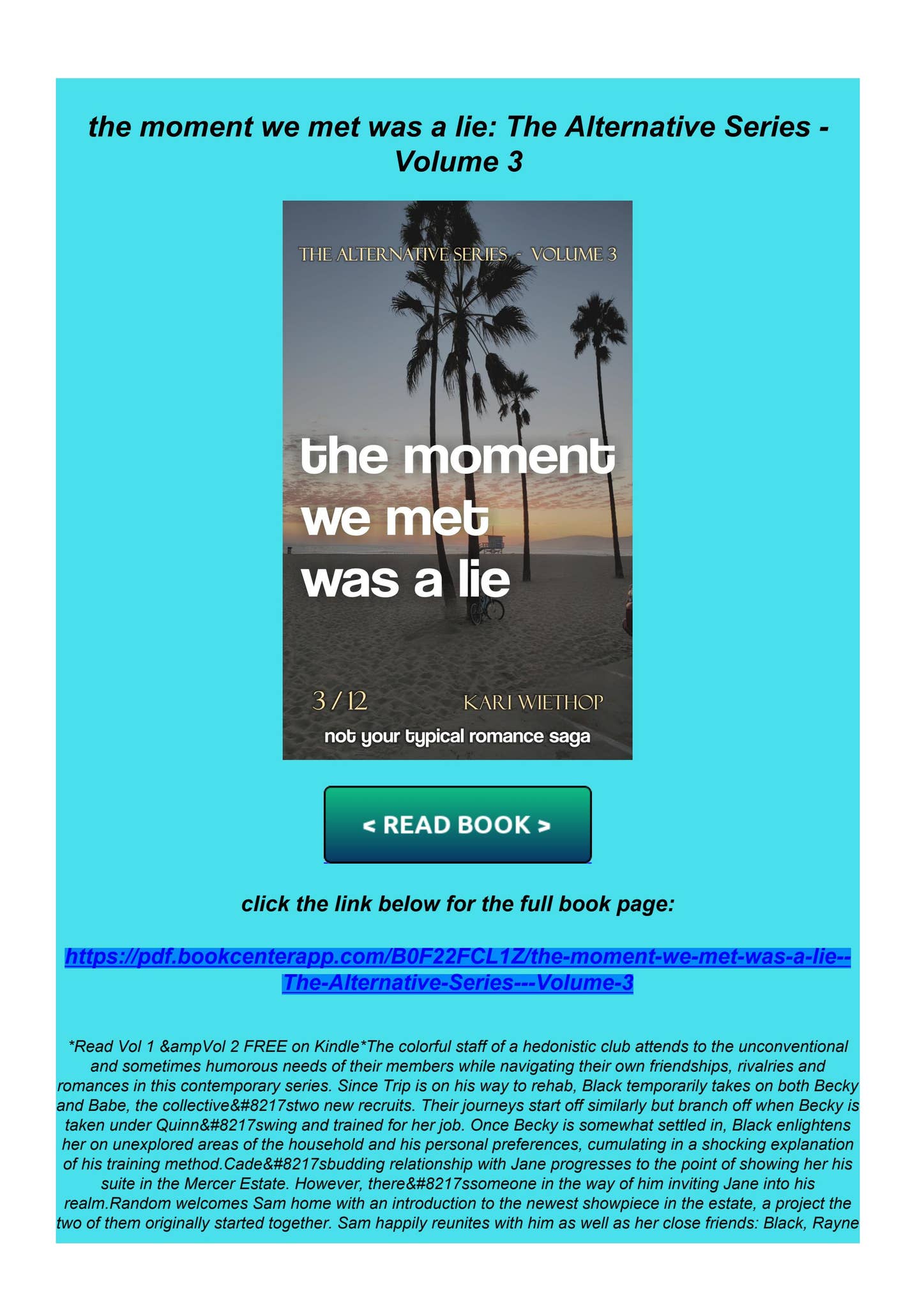 Ebook PDF the moment we met was a lie The Alternative Series Volume