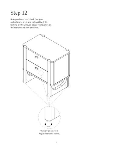 nathanjameshome 家具目录 · Solace 床头柜 Instruction Sheet 32731 第 17 页