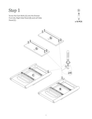 nathanjameshome 家具目录 · Solace 床头柜 Instruction Sheet 32731 第 5 页