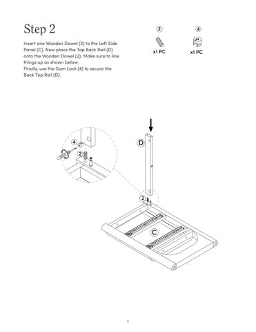 nathanjameshome 家具目录 · Solace 床头柜 Instruction Sheet 32731 第 6 页